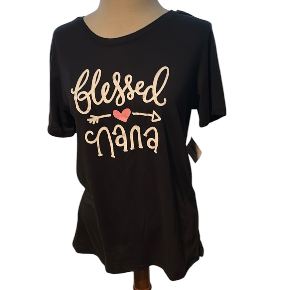 Blessed Nana Black T-Shirt Size Small NEW